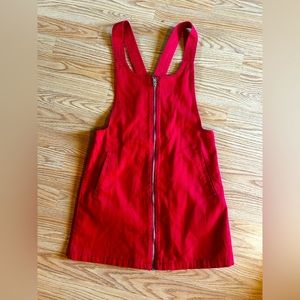 Forever 21 red overall dress sz S